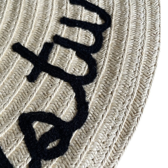 Accessory Depot Floppy Straw Do Not Disturb Embroidered Vacation Sun Hat NWT - Picture 4 of 8